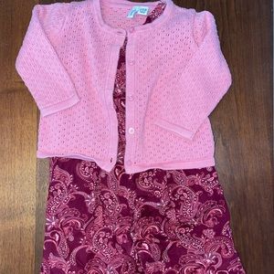 12-18 month Janie and Jack romper and cardigan